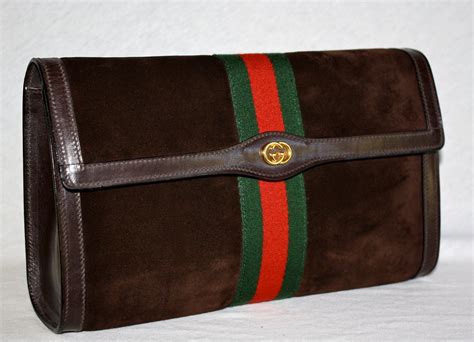 clutch di gucci|gucci vintage suede clutch.